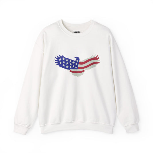 USA Eagle Sweatshirt - American Flag Bald Eagle Crewneck | Patriotic Pullover for 4th of July | FREE SHIPPING